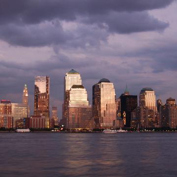 Sunset on World Financial Center
