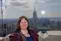 Rebecca at Top Of The Rock (sorry about the flash reflection)