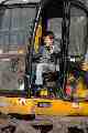 James on a digger