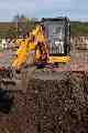 Gill and Morgan on a digger