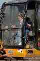 Pat and Emily on a digger