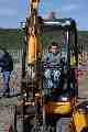 James on a digger