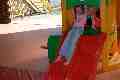 Emily on the mini-slide