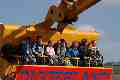 Emily and James on the digger ride