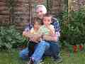 Emily and James with Uncle Peter